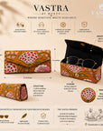 Mustard Floral Handblock Print premium Sunglass Case