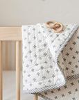 Space Rocket Reversible Handblocked Cotton Baby Quilt
