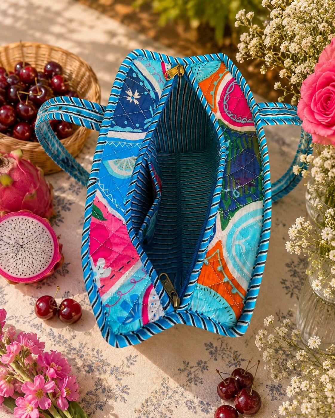 Blue Blossom Tote Bag