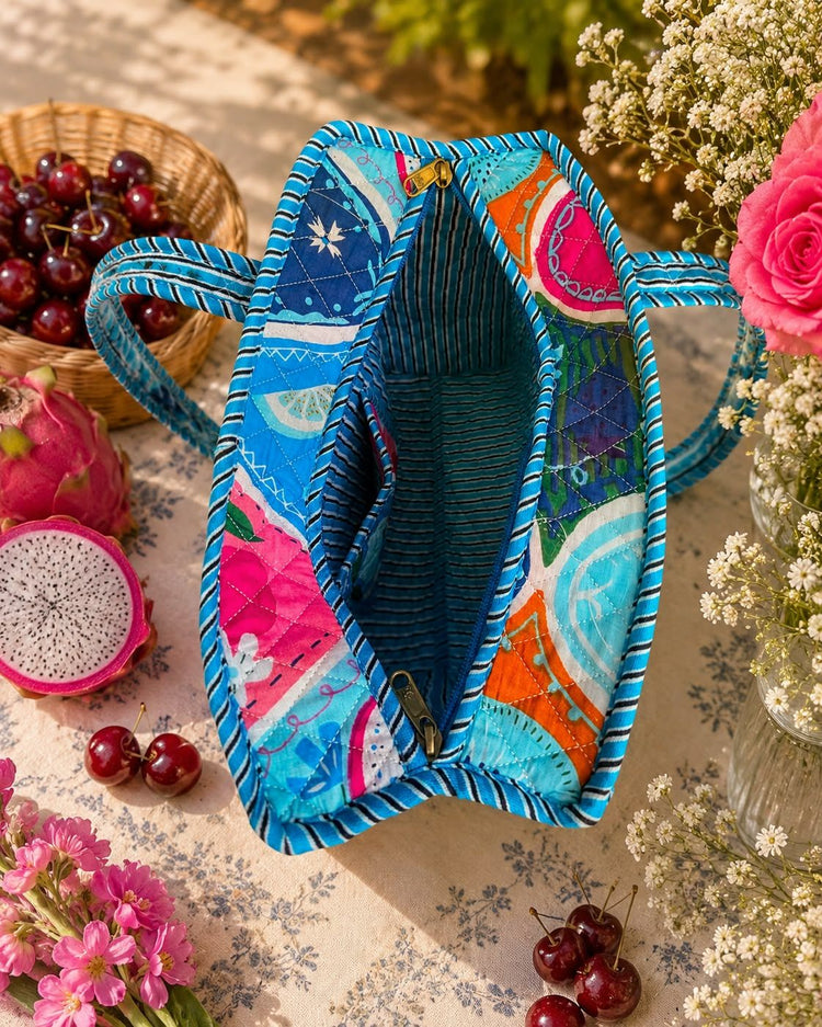 Blue Blossom Tote Bag