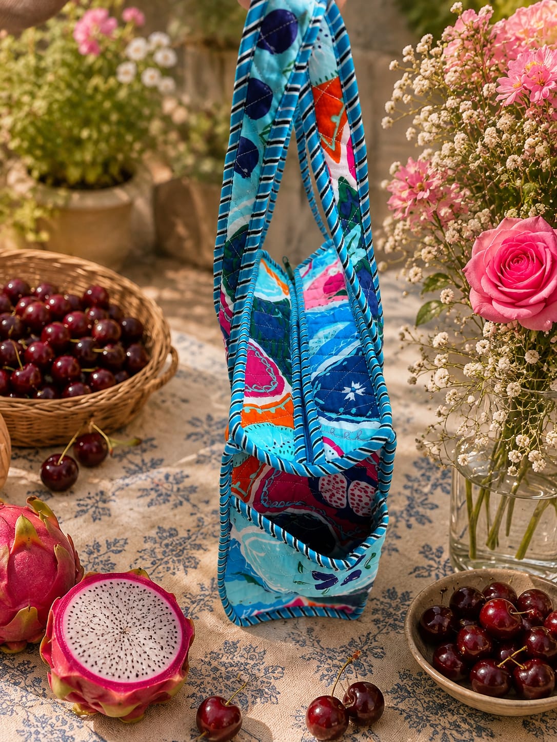 Blue Blossom Tote Bag