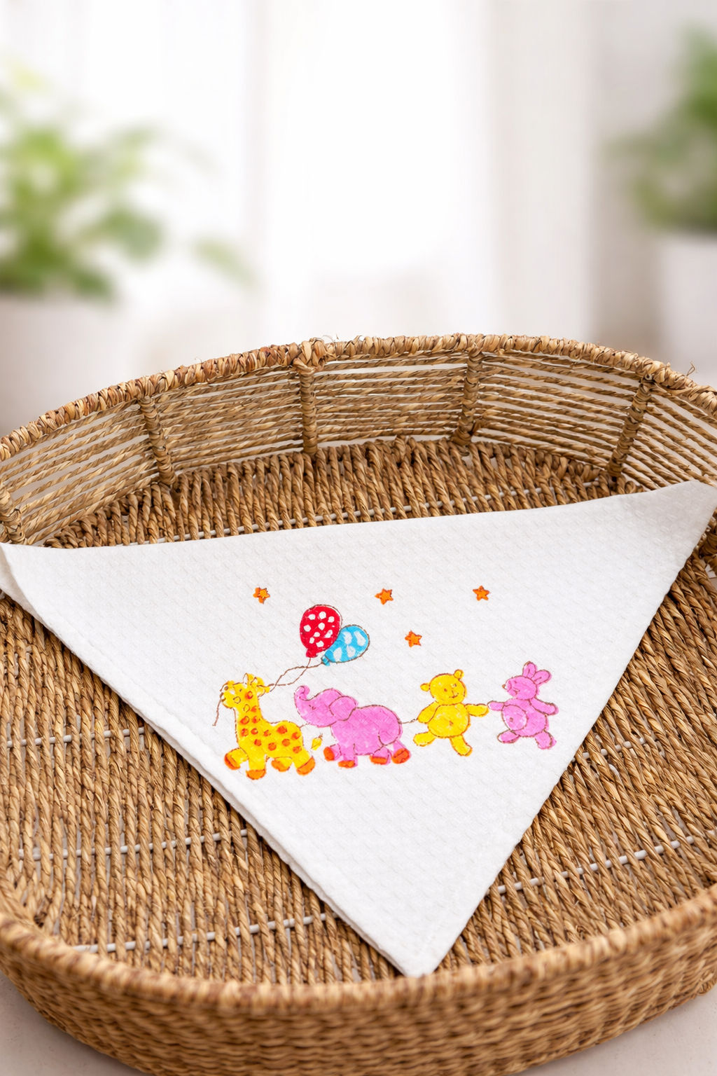 Playful Animals Cotton Hanky