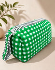 Signature Vanity & Tool Organizer — Green Checked Cotton Quilted