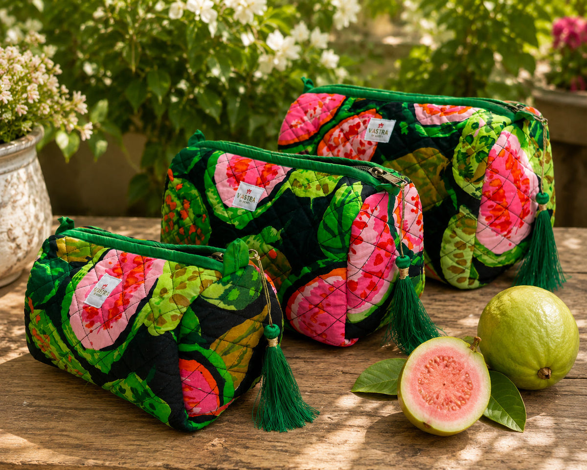 Green Guava Garden Pouch Set