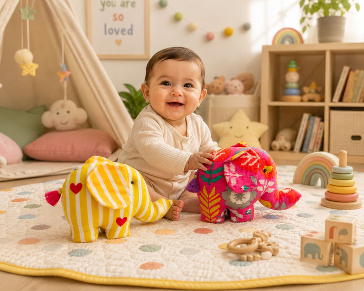 Handcrafted Cotton Elephant Soft Toys