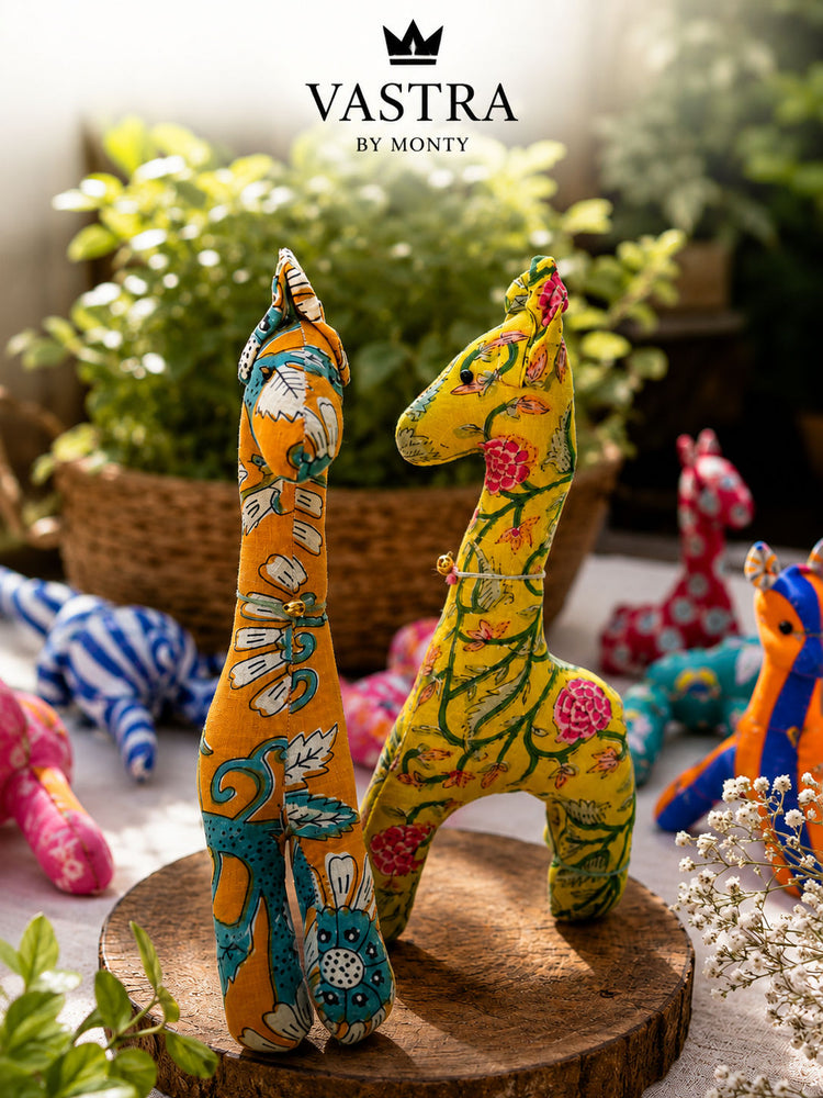 Handcrafted Cotton Giraffe Soft Toy