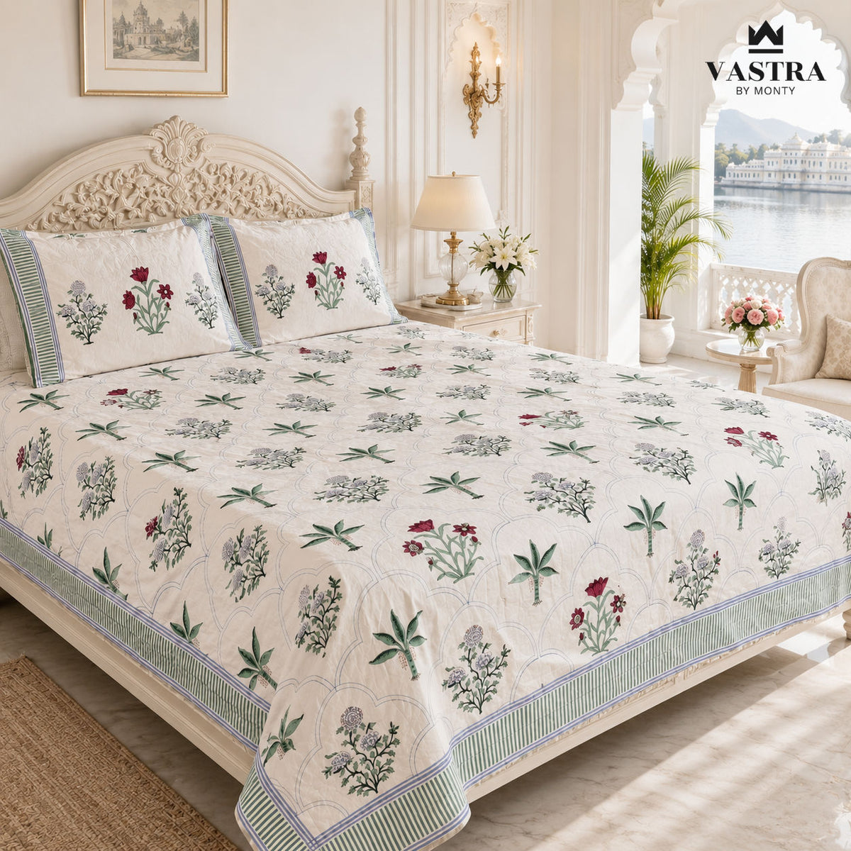 The Royal Rambagh Bedsheet set by Vastra by Monty