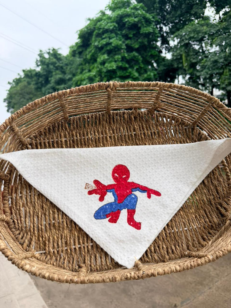 Spider Man Handblocked Cotton Hanky