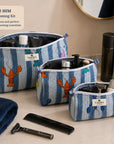 Stripe Lobster Cotton Handblocked Quilted Cotton Pouch