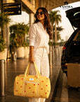 Rajwadi Heartline yellow Stripes Duffle Bag